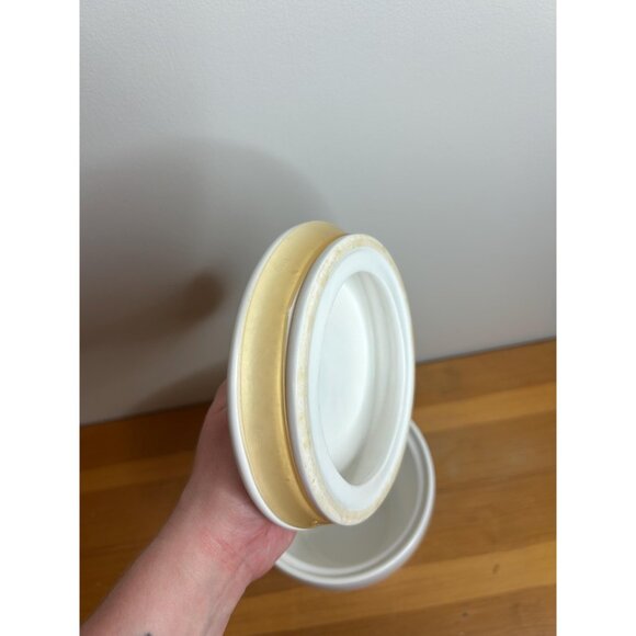 Starbucks logo ceramic cookie jar or coffee beans holder sealed with lid storage - Picture 3 of 8